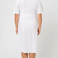Leota Women's Solid Lord & Taylor Aaliyah Dress White Size 3X