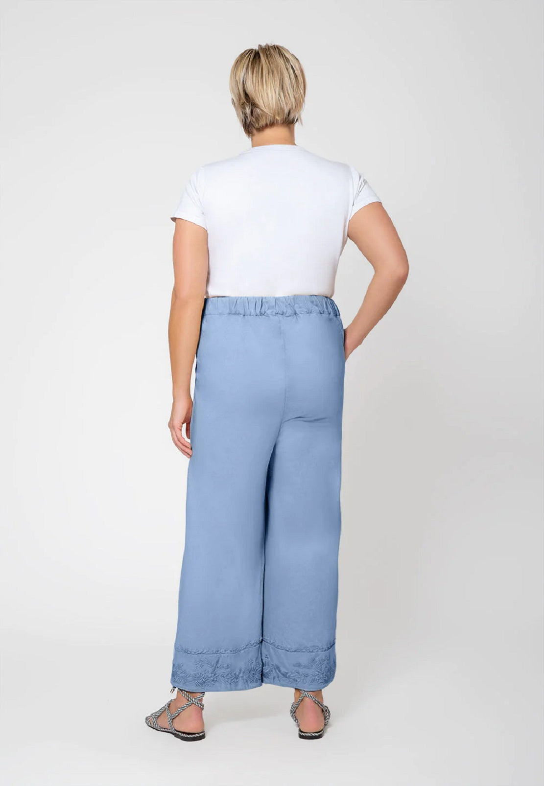 Leota Women's Chambray Lord & Taylor Lupita Culottes Dress Blue