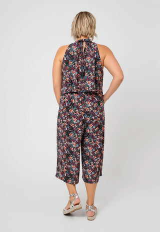 Leota Women's Confetti Floral & Taylor Skyler Cropped Jumpsuit Black Size 2X