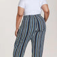 Leota Women's Poolside Stripe Tuxedo Jogger Pants Blue Size 3L