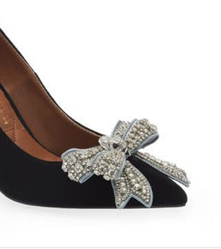 Kurt Geiger London Women's Belgravia Bow Pointed Toe Pump Black Size 9