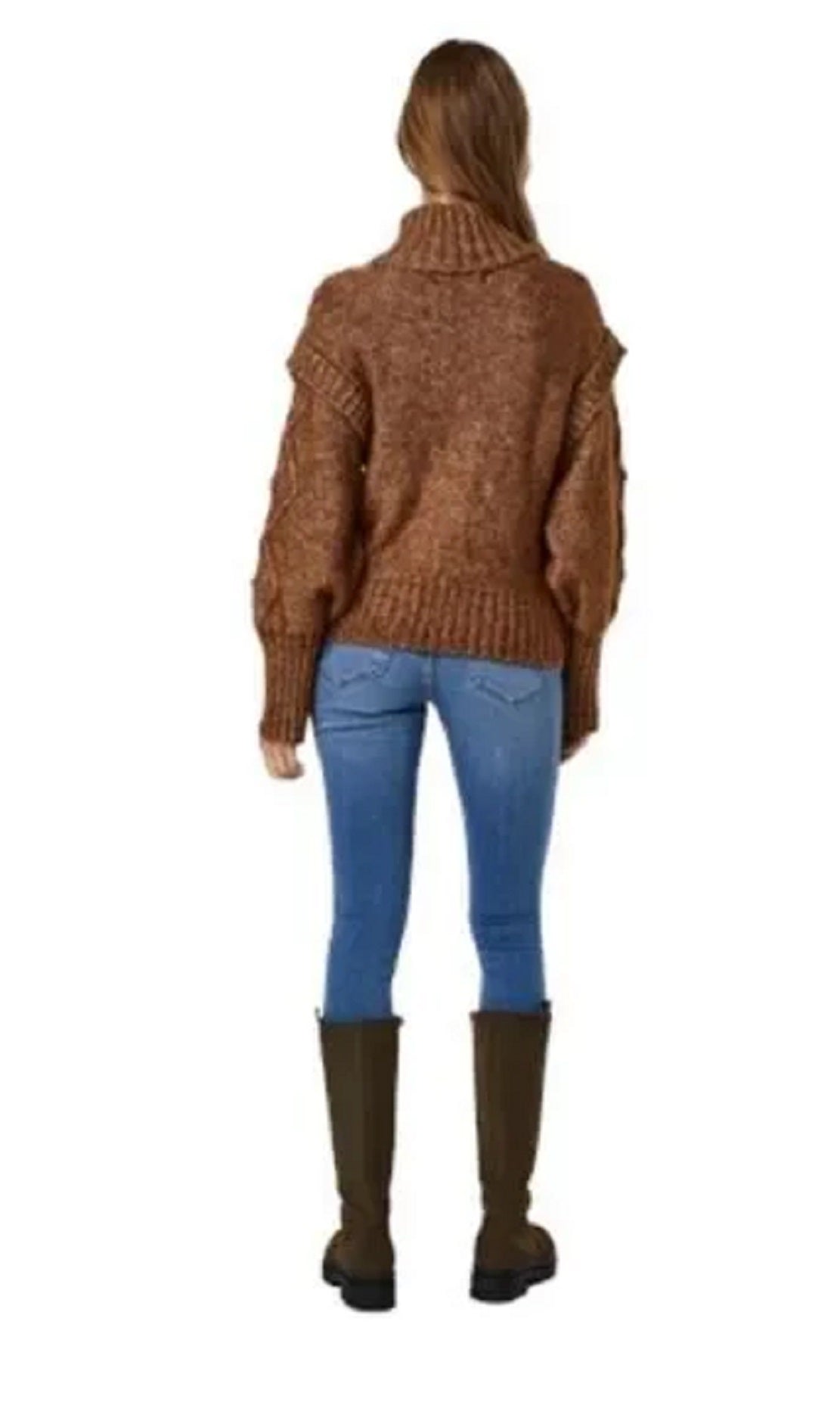 VERO MODA Women's Sweater Brown Size X-Large