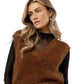 VERO MODA Women's Lucia Sweater Vest Brown