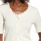 VERO MODA Women's Hailey Ribbed Top White Size Small