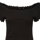VERO MODA Women's Gabriella Ribbed Top Black