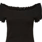 VERO MODA Women's Gabriella Ribbed Top Black