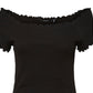 VERO MODA Women's Gabriella Ribbed Top Black