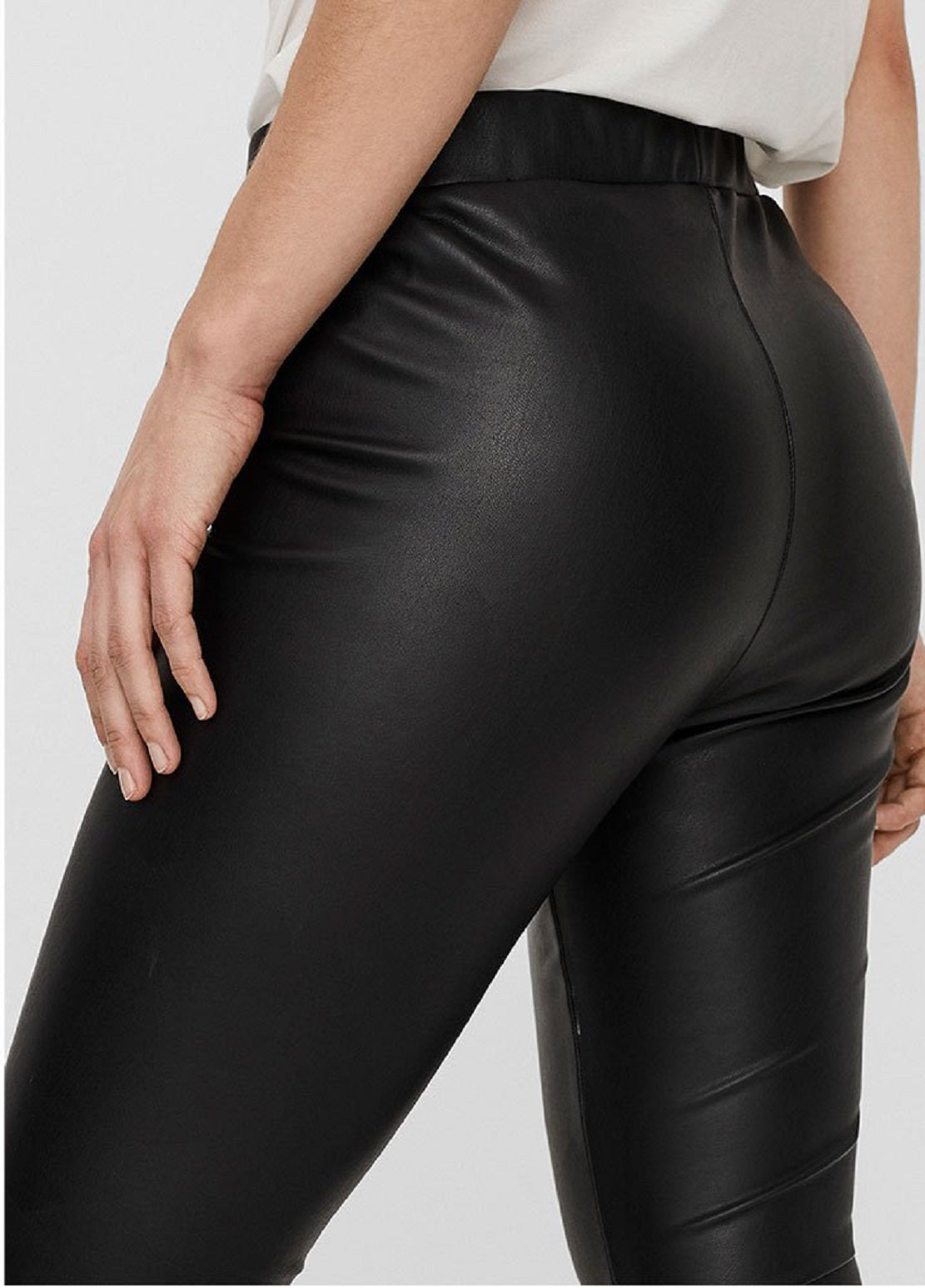 VERO MODA Women's Pepper Vegan Leather Pants Black Size X-Small