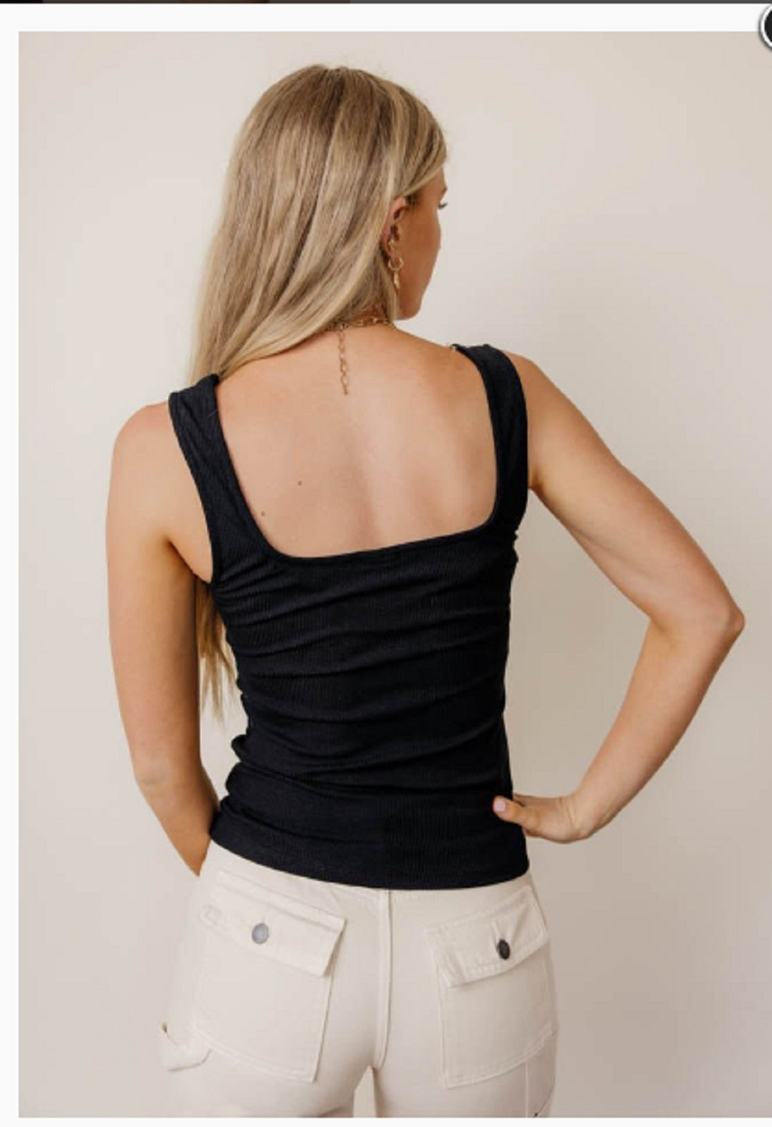 VERO MODA Women's Huntley Tank Top Black Size Medium