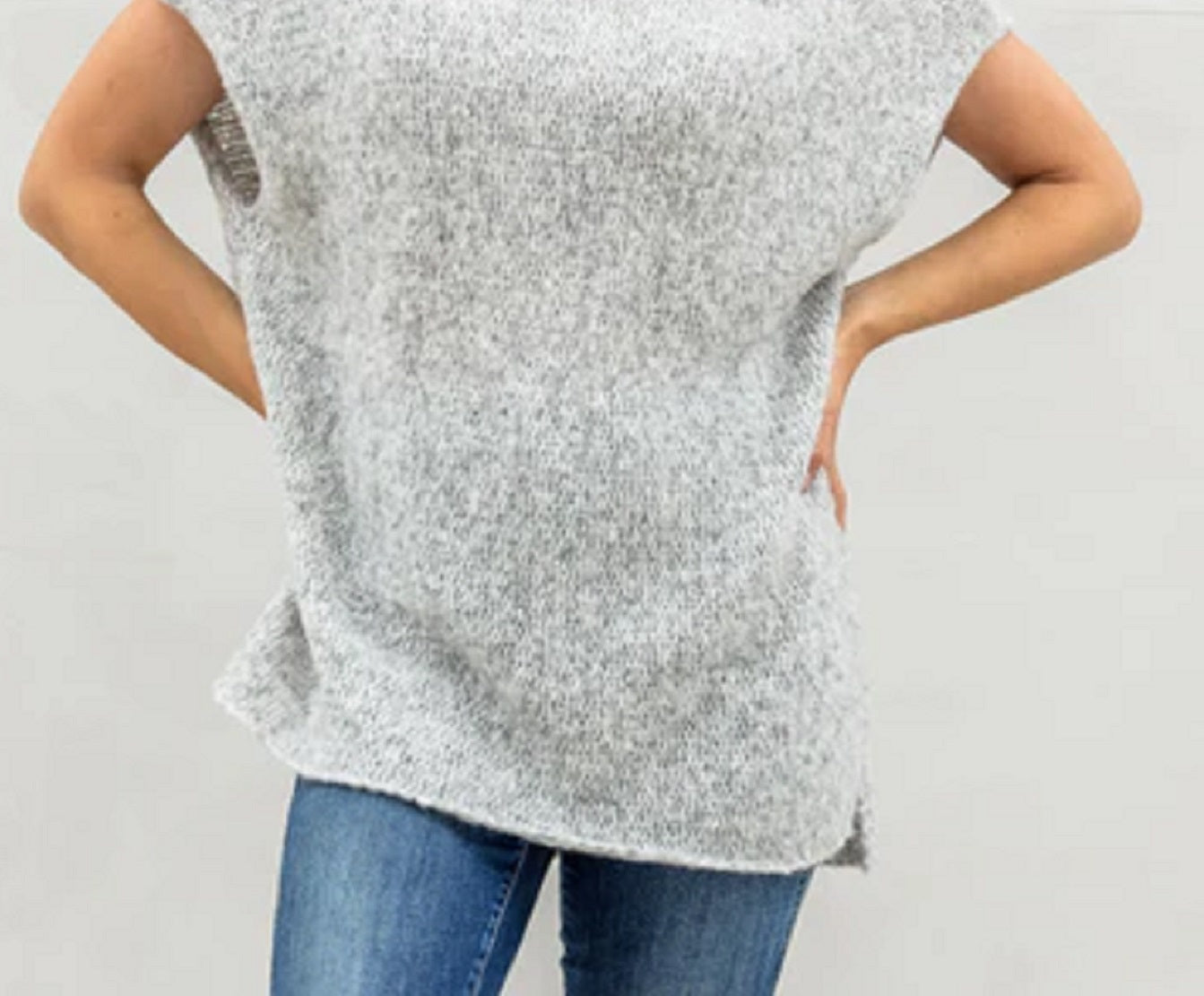 VERO MODA Women's Lia Sweater Vest Gray