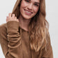 VERO MODA Women's Lefile Hooded Long Sleeve Sweater Dress Brown