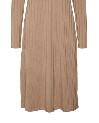 VERO MODA Women's Alondra Dress Brown Size 36