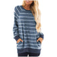El Corte Ingles Women's Pull Manches Longues Et Encolure Bateau Sweater Blue