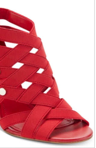 DKNY Women's Strap Open Toe Classic Pumps Red Size 8.5M