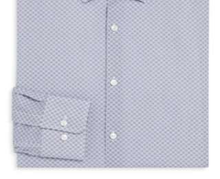 Hugo Boss Men's Mabel Micro Print Regular Fit Dress Shirt Blue Size Regular
