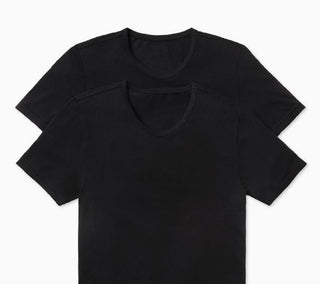 Nike Men's 2 Pack Dri Fit Stretch Cotton Crewneck T-Shirts Black Size Large