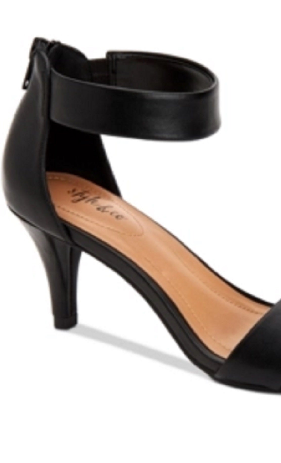 Style & Co Women's Paycee Two Piece Dress Sandals Black Size 11 M