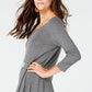 Style & Co Women's Swing Dress Gray Size Petite M