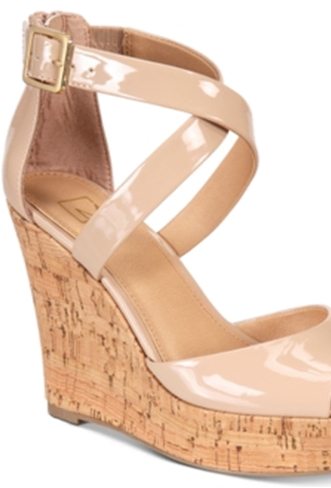 Material Girl Women's Steffy Peep Toe Casual Platform Sandals Brown Size 8 M