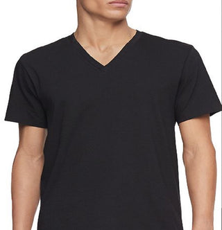 Calvin Klein Women's 3 Pack Cotton V Neck T-Shirt Black Size Large