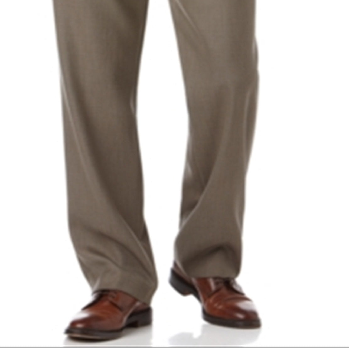 Perry Ellis Men's Folio Flex Sharkskin Dress Pants Brown Size 38X32