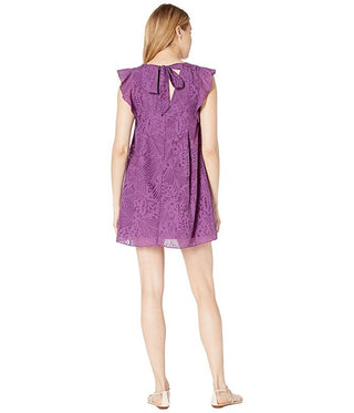 BCBGeneration Women's Double V Flutter Sleeves Cocktail Dress Purple Size X-Small
