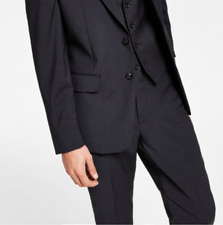 Calvin Klein Men's Infinite Stretch Solid Slim Fit Suit Jacket Black Size 42