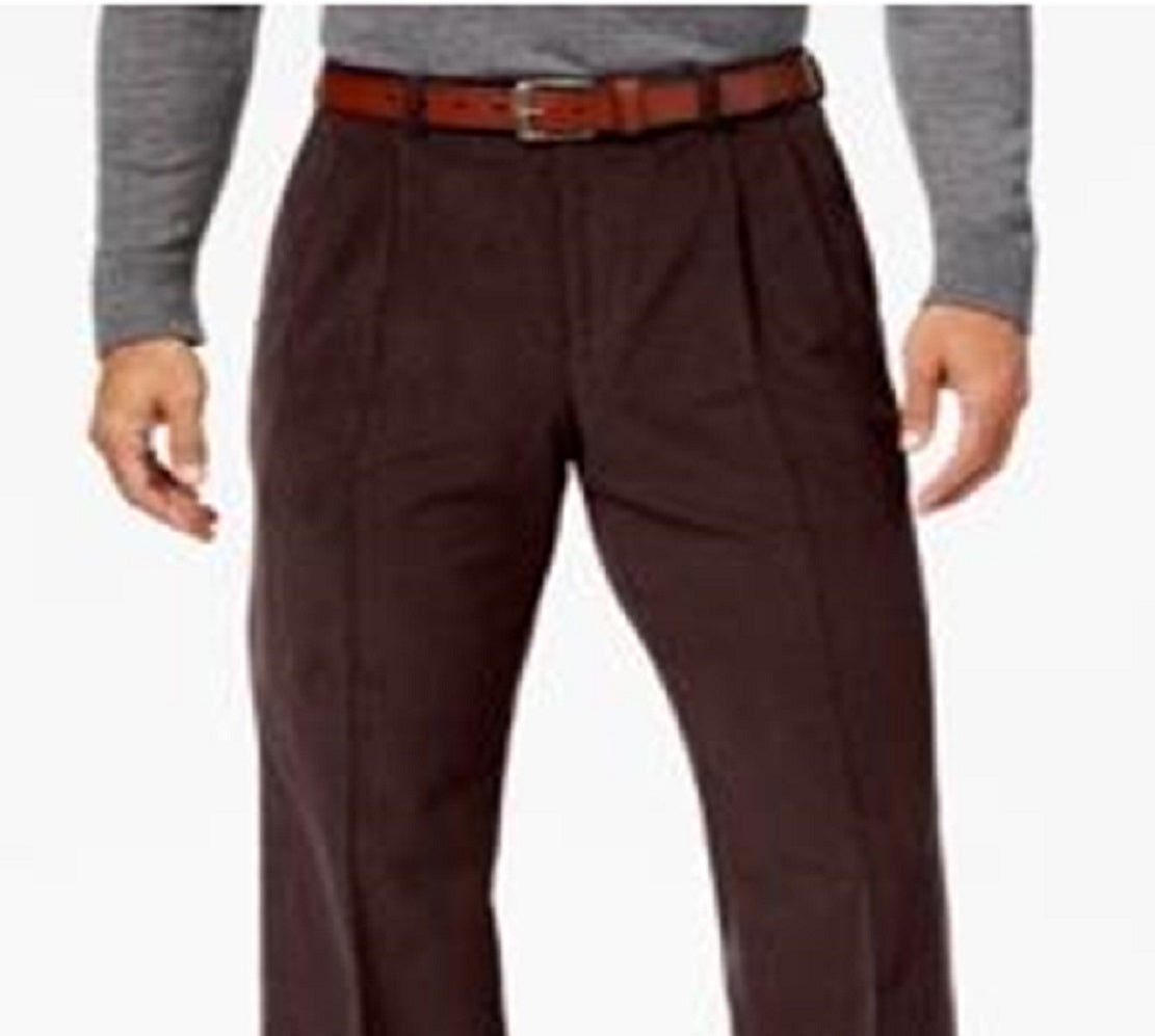 Ralph Lauren Men's Pleated Casual Corduroy Pants Brown Size 32X34