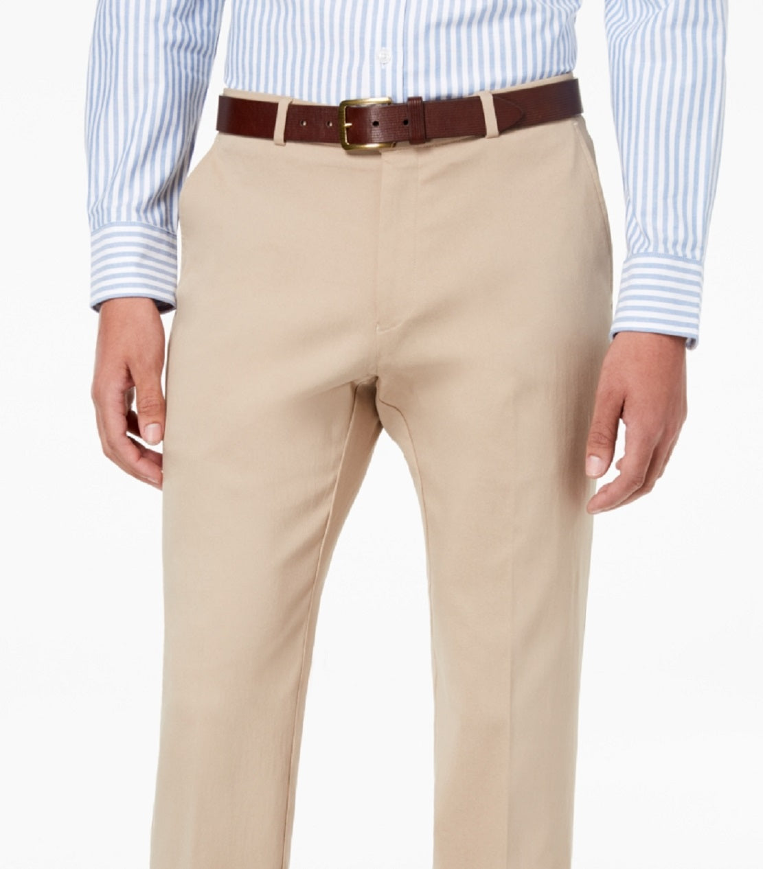 Tommy Hilfiger Men's Modern Fit Th Flex Stretch Comfort Pants Brown Size 36X29