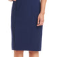 JS Collections Women's Illusion Sheath Dress Blue Size 10