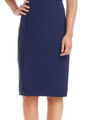 JS Collections Women's Illusion Sheath Dress Blue Size 10