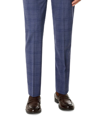 Calvin Klein Men's Slim Fit Plaid Suit Separate Pant Blue Size 32X34