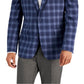 Bar III Men's Slim Fit Patterned Blazer Blue Size 40