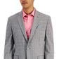 Bar III Men's Slim Fit Patterned Blazer Gray Size 38