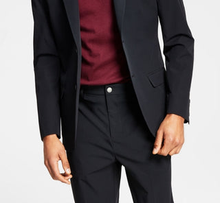 Calvin Klein Men's Slim Fit Stretch Solid Sport Coat Black Size 38
