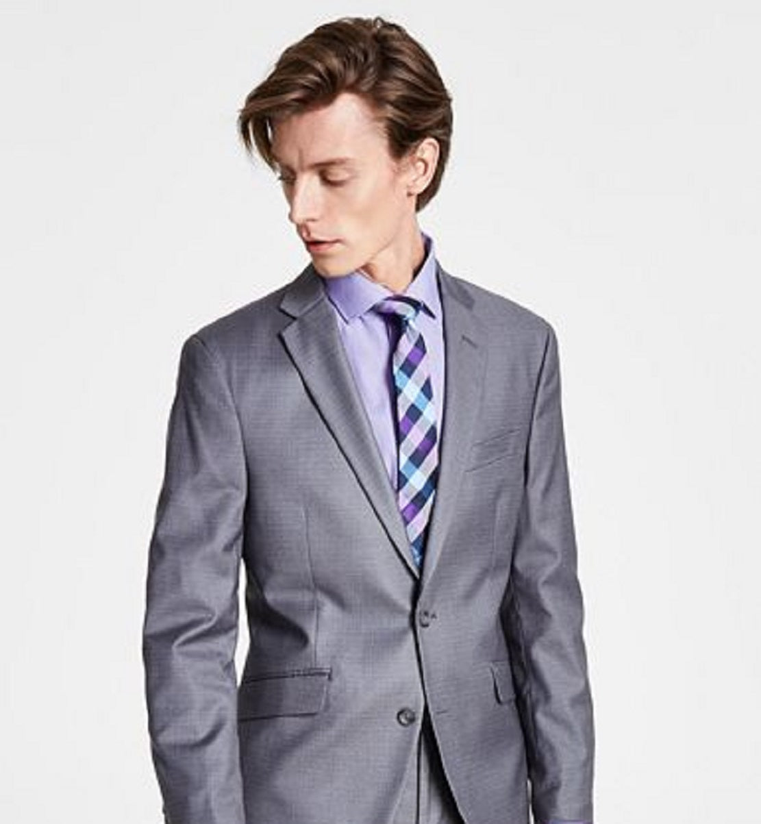 Kenneth Cole Reaction Men's Ready Flex Slim Fit Suit Gray Size 38