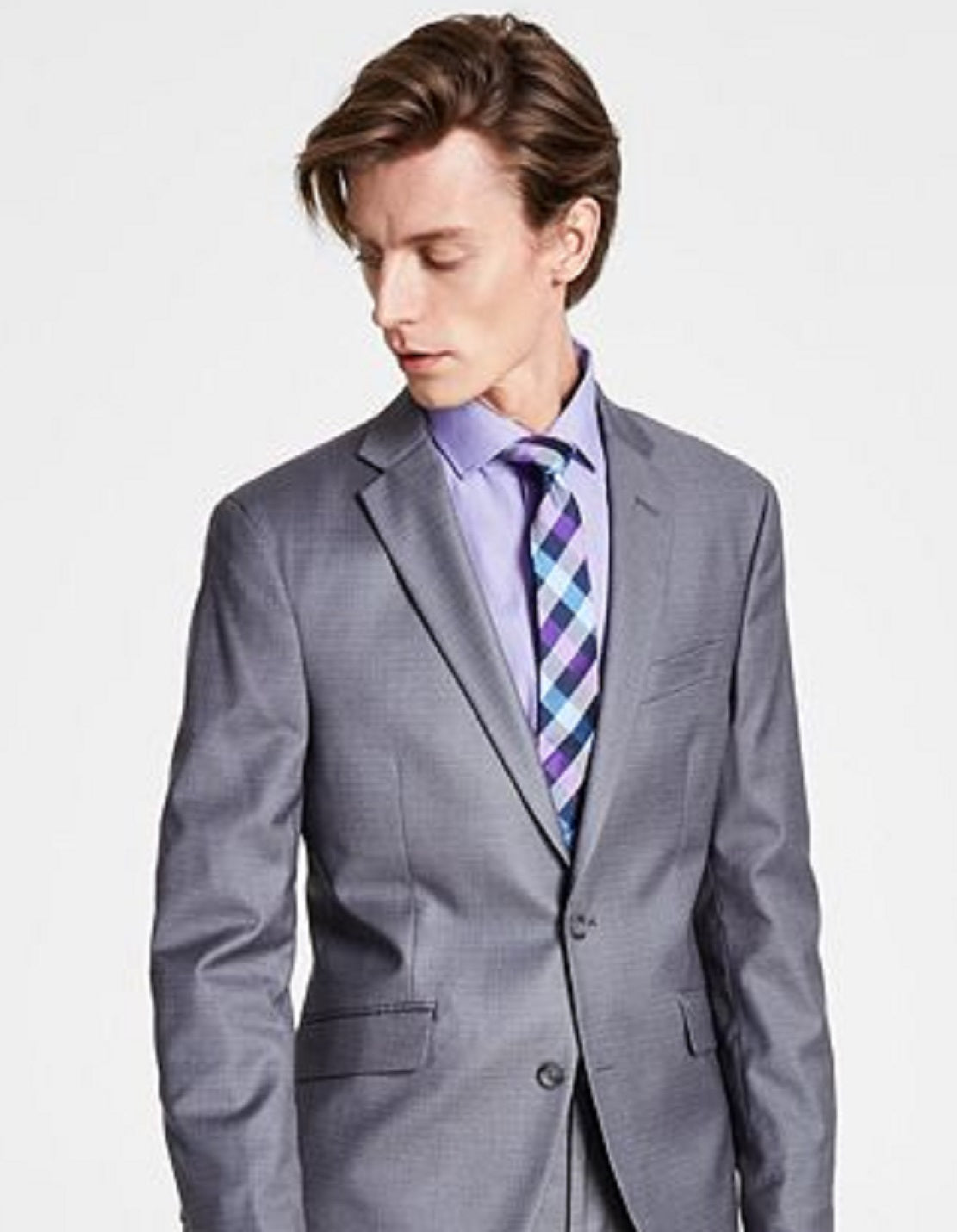 Kenneth Cole Reaction Men's Ready Flex Slim Fit Suit Gray Size 40