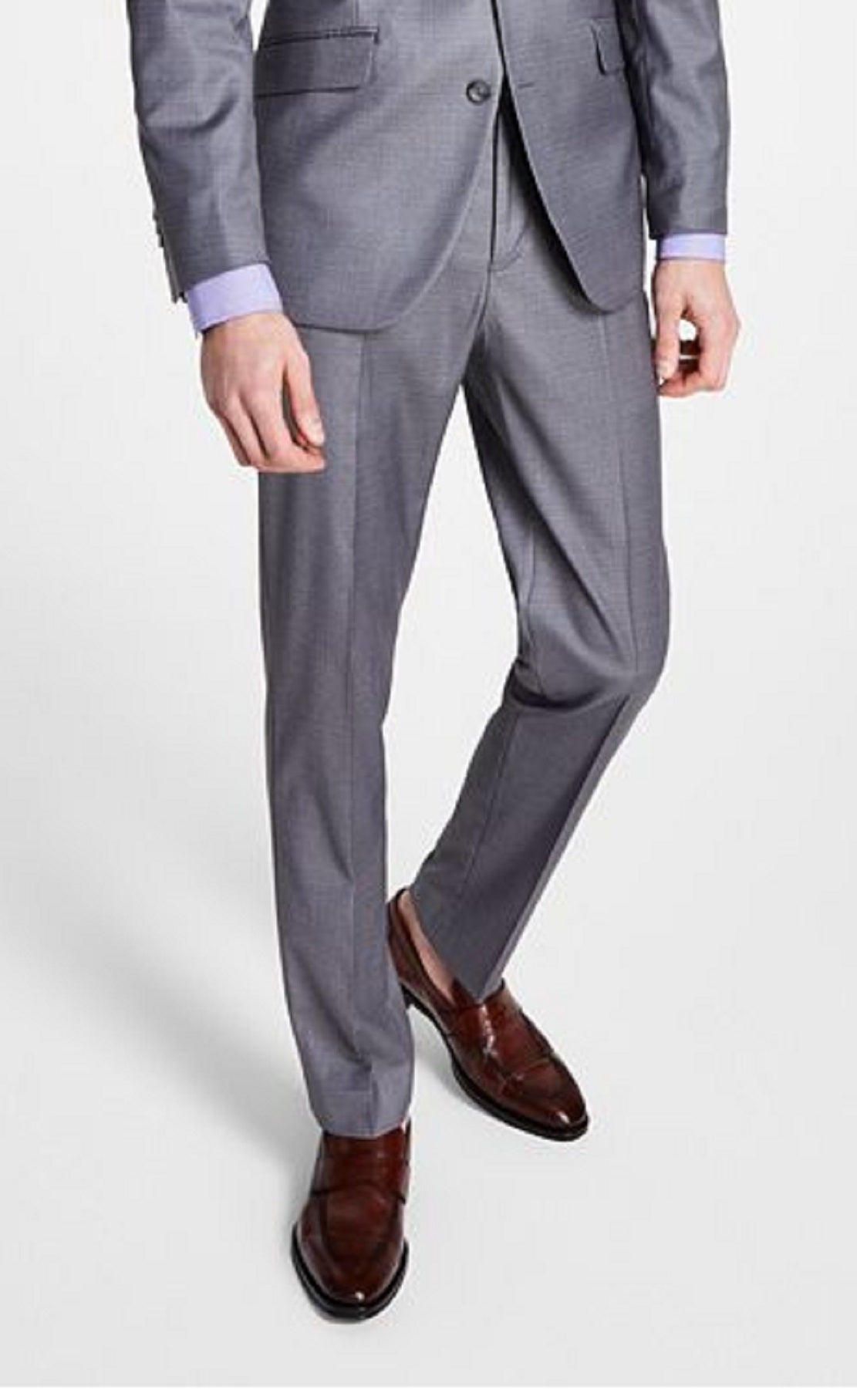 Kenneth Cole Reaction Men's Ready Flex Slim Fit Suit Gray Size 42