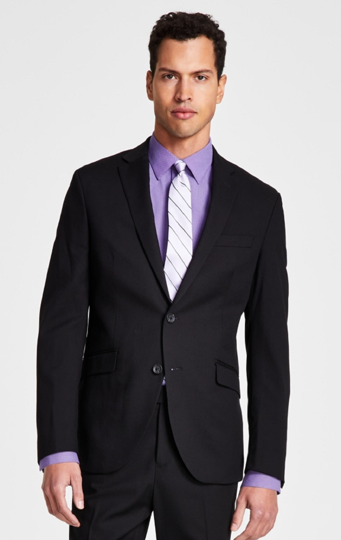 Kenneth Cole Reaction Men's Ready Flex Slim Fit Suit Black Size 36
