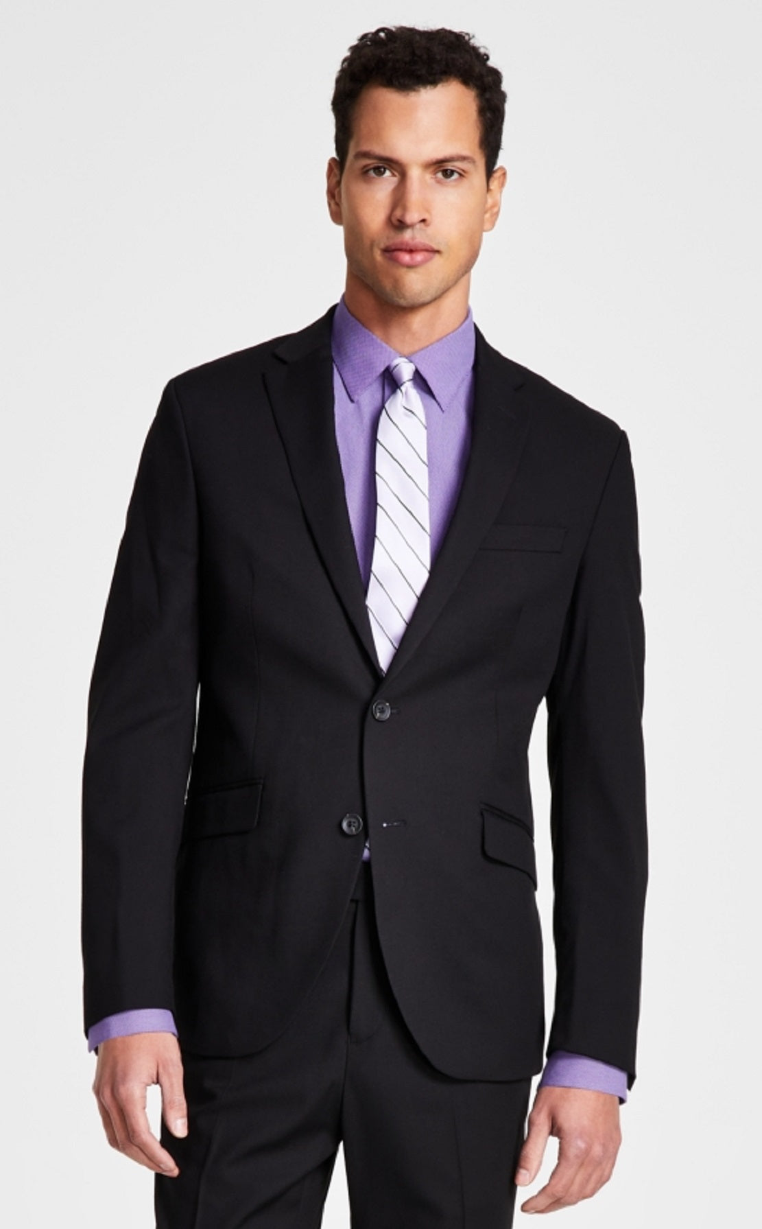 Kenneth Cole Reaction Men's Ready Flex Slim Fit Suit Black Size 38