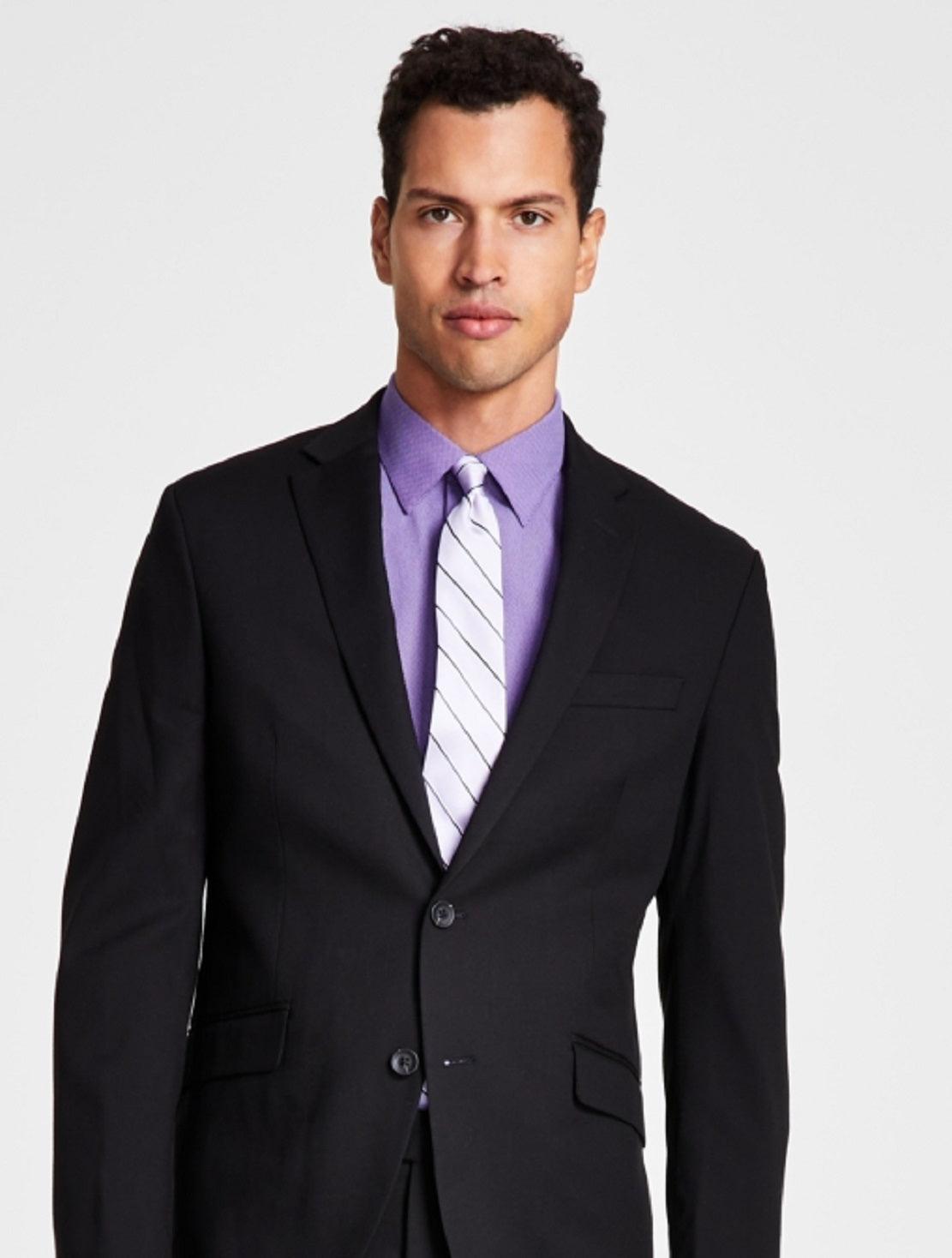 Kenneth Cole Reaction Men's Ready Flex Slim Fit Suit Black Size 38