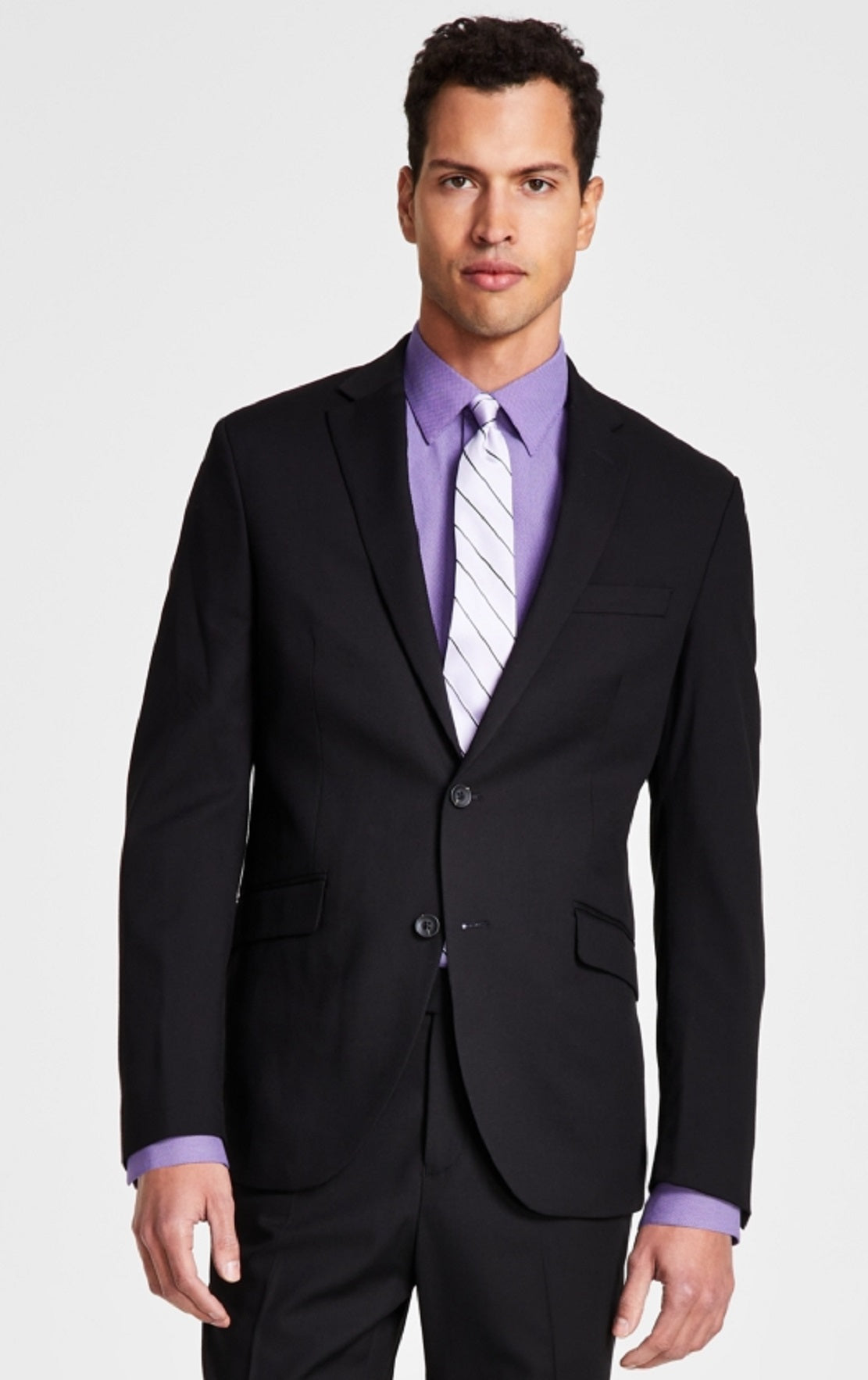 Kenneth Cole Reaction Men's Ready Flex Slim Fit Suit Black Size 40