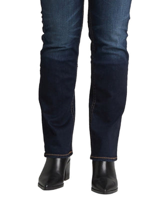 Silver Jeans Co. Women's Suki Mid Rise Straight Jeans Blue Size 20W