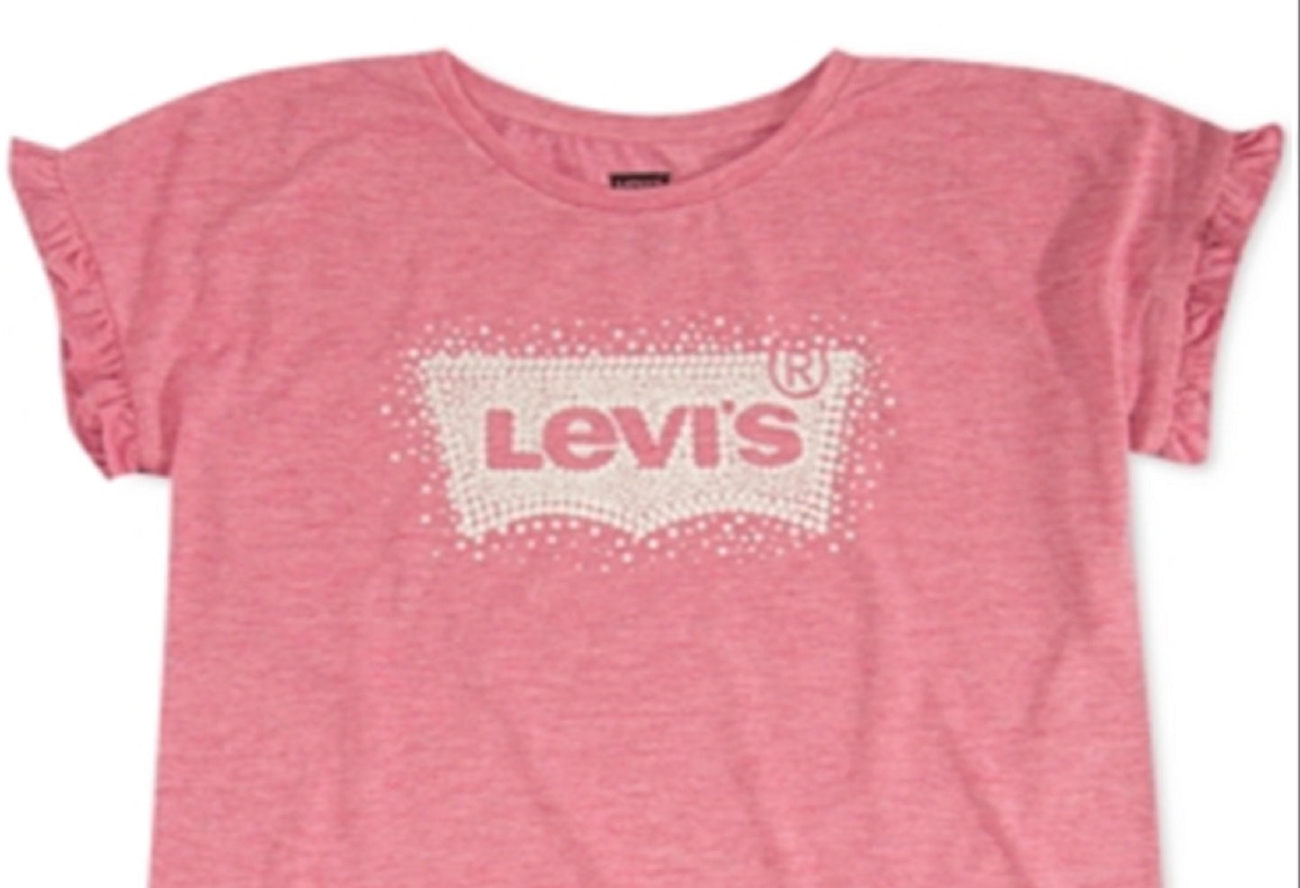 Levi's Toddler Girl's Ruffle Sleeve Logo T-Shirt Pink Size 2T