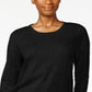 Style & Co Women's Layered Hem Top Black Size XX-Large