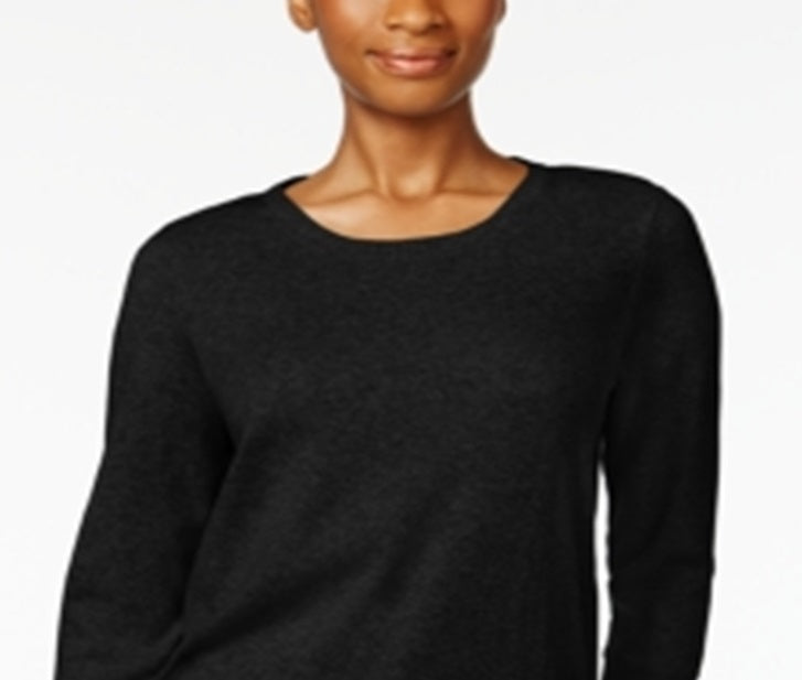 Style & Co Women's Layered Hem Top Black Size XX-Large