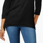 Style & Co Women's Layered Hem Top Black Size XX-Large