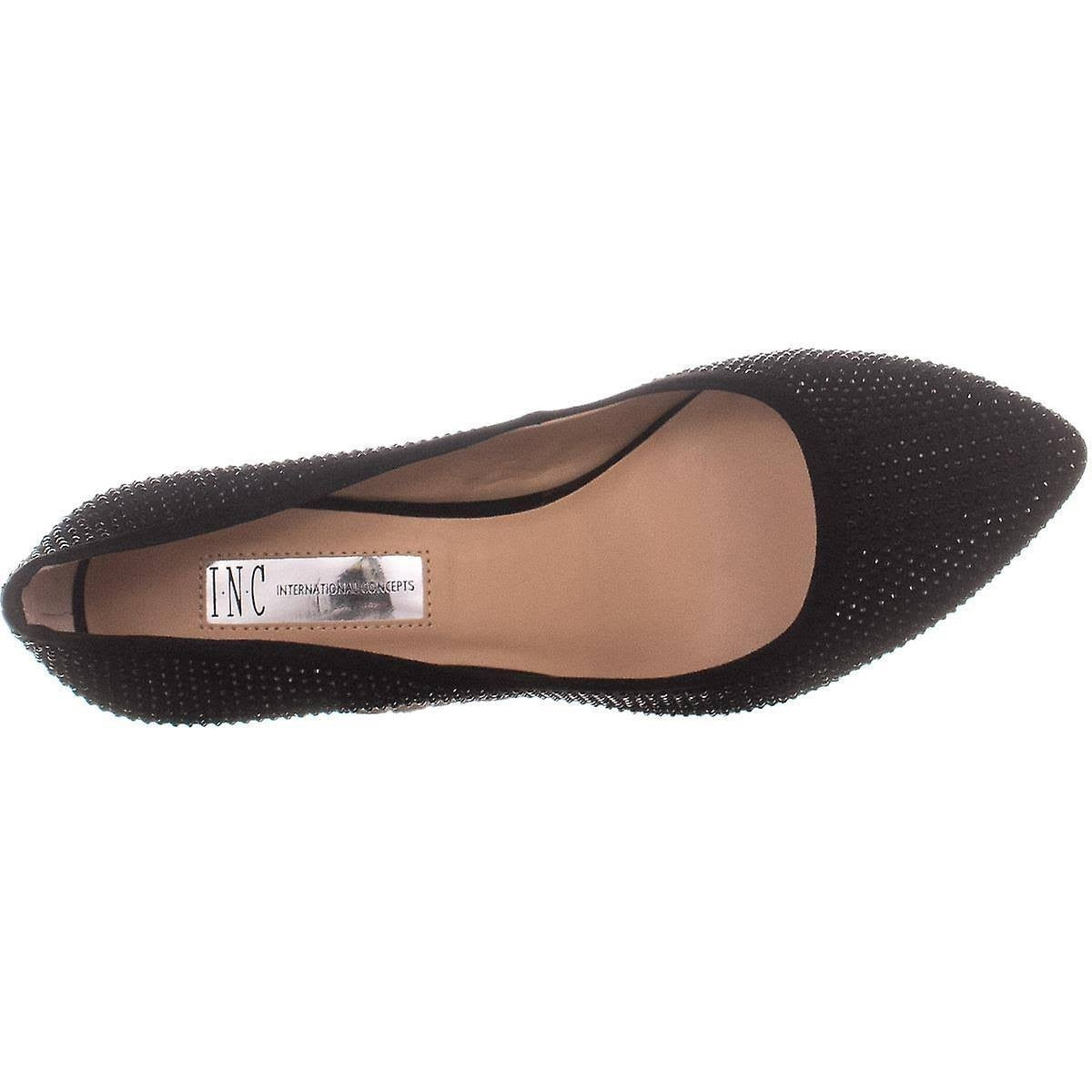 INC International Concepts Women's Zitah Embellished Pointed Toe Pumps Black Size 7.5 M