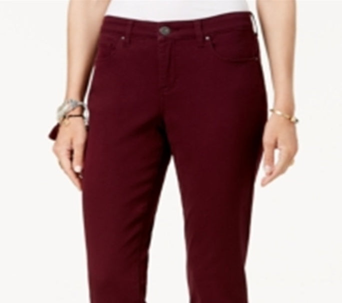 Style & Co Women's Curvy Fit Skinny Jeans Red Size 2 Petite