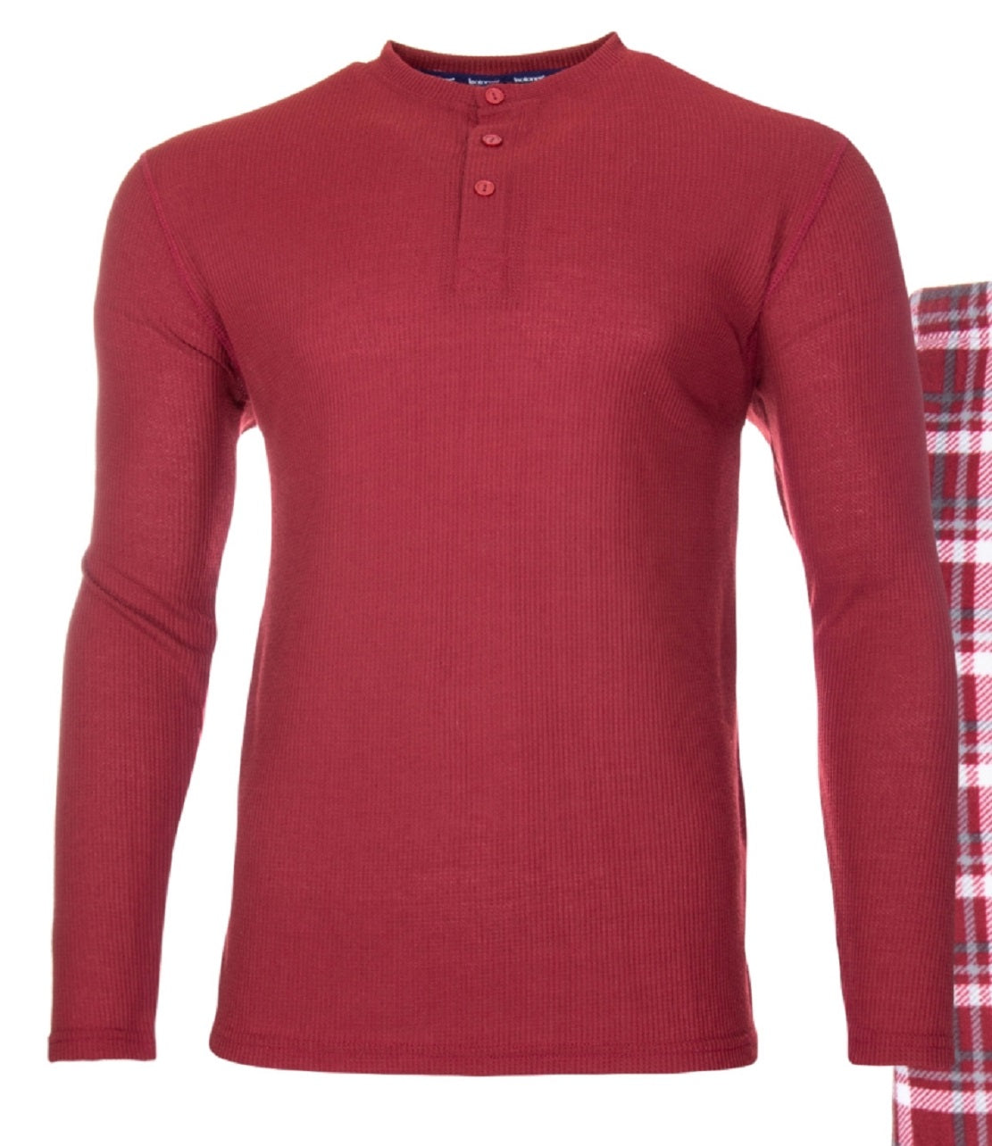 Isotoner Signature Men's Sleep Thermal Top Pant Set Red Size X-Large